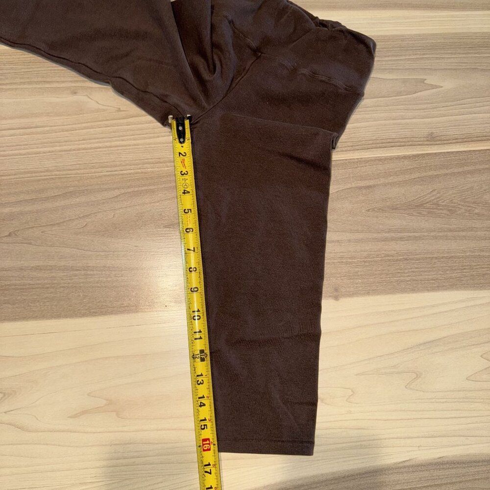 Skims Brown Cotton Blend Pull On Stretch Capri Leggings Women's Small S - Picture 5 of 7